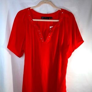 New York & Company blouse with embellished neckline